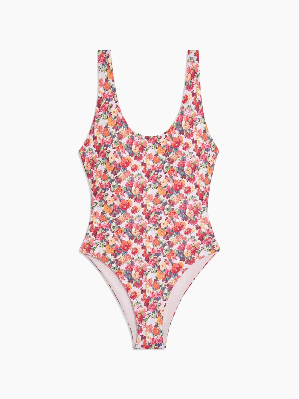 Onia Floral One-Piece Swimsuit in Pink and Red Floral size M no flaws